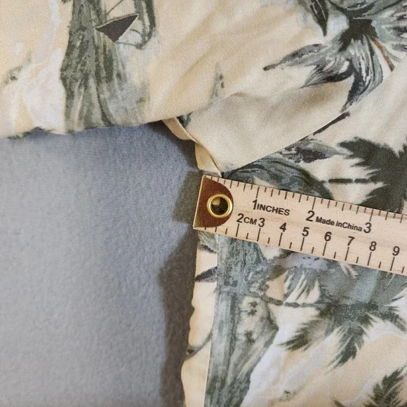 Natural Issue Mens Shirt Beige Floral Hawaiin XL Short Sleeve Button Up - Picture 9 of 16
